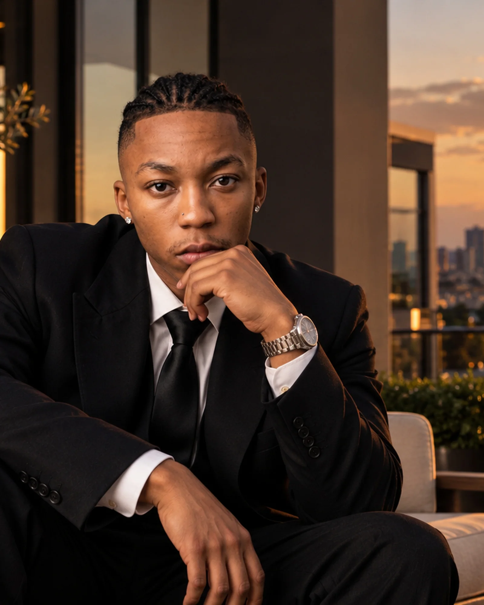 Dexter Moyana seated in a formal portrait